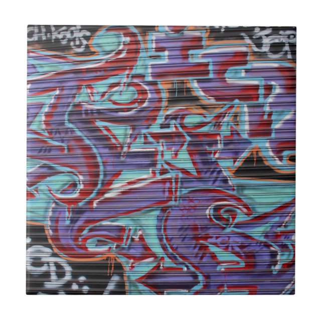 Lila Graffiti på Shutter Kakelplatta (Framsidan)