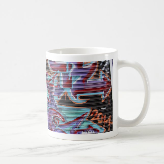 Lila Graffiti på slutare Kaffemugg (Höger)