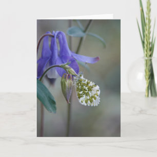 Lila Grannys motorhuv/kolumbine Greeting Card Meddelande