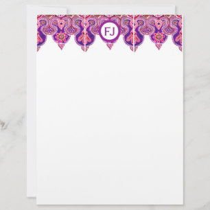 Lila Gräns Stationär Letterhead Brevhuvud