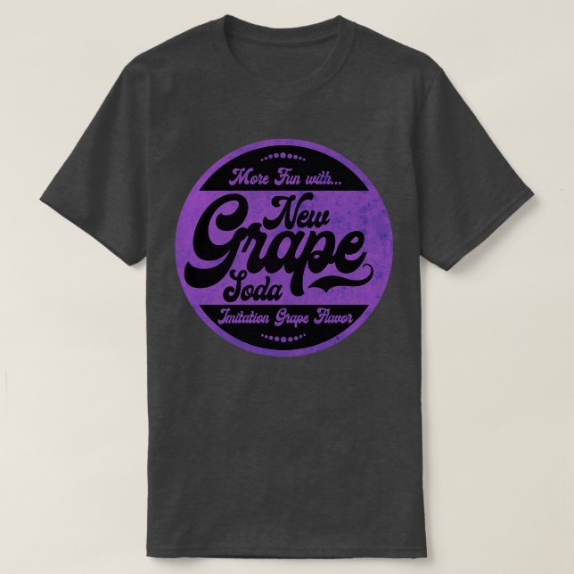 Lila Grape Flavor Soda T Shirt (Design framsida)