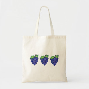 Lila Grape Fruit Foodie Tote Bag Tygkasse