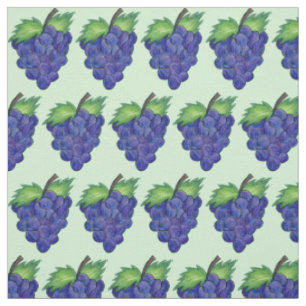 Lila Grape Grapevine Bunch Fruit Tyg