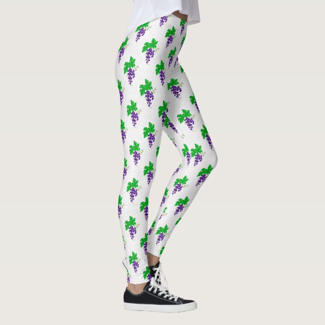 Lila Grapevine Mönster Leggings (Höger)