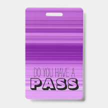 Lila Graphic School Hall Pass