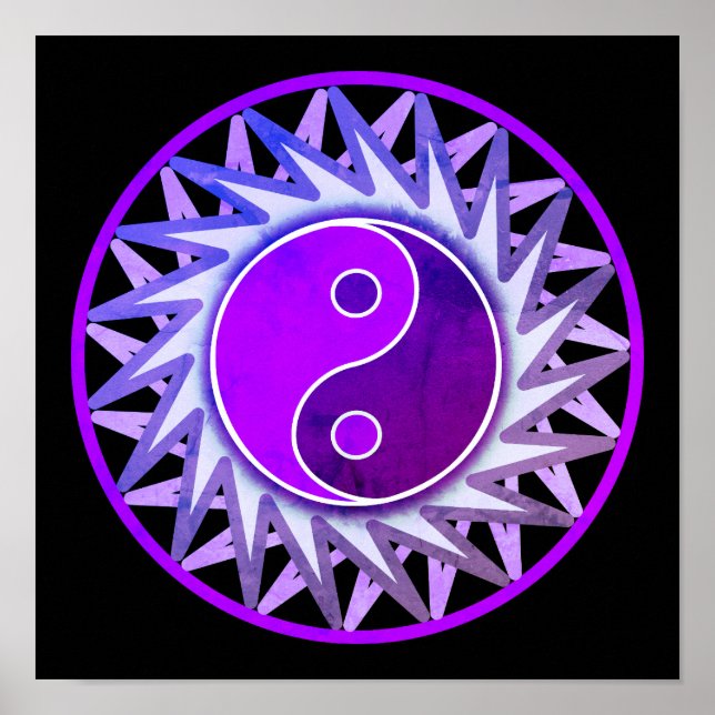 Lila Graphic Yin Yang Poster (Framsidan)