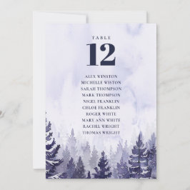 Lila Gräs Träd-Bordsnumrets havsschema Inbjudningar