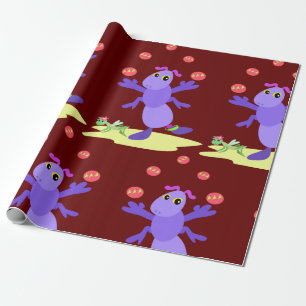 Lila Grashopper Juggling Roligt Creature Presentpapper