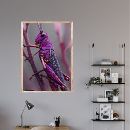 Lila Grashopper Poster