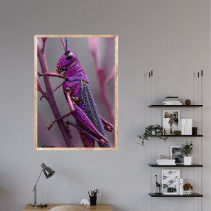 Lila Grashopper Poster