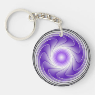 Lila Grått 3D Swirl Modern Abstrakt Fractal Art