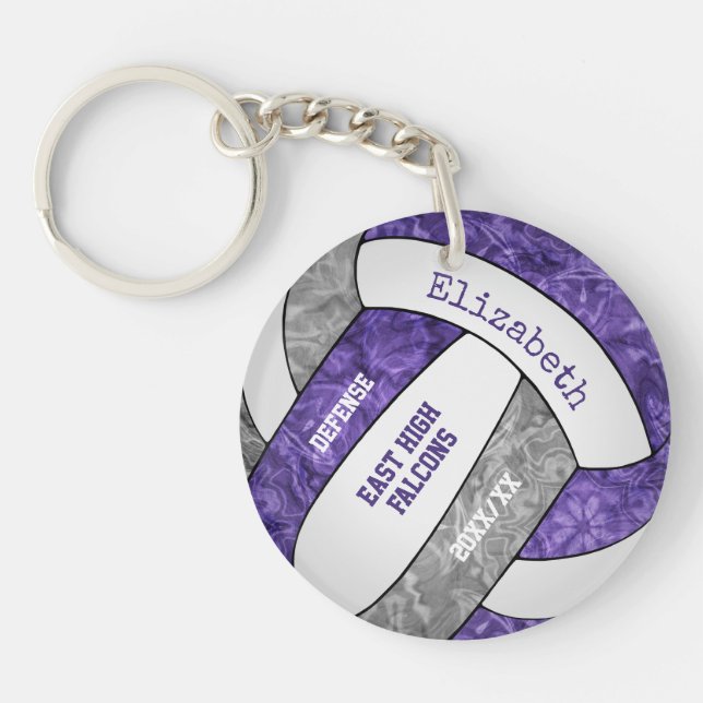 lila grått anpassningsbar volleyball (Framsidan)