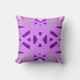 Lila Grått Art Deco Lattice Mönster Flicka Kudde