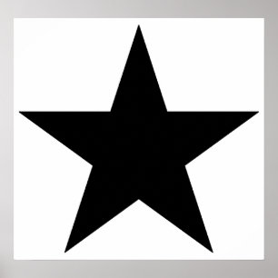 Lila Grått Black Grönt 5 Point Star Pentagram Poster