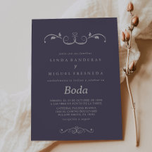 Lila Grått Elegant Boda Spanska Bröllop