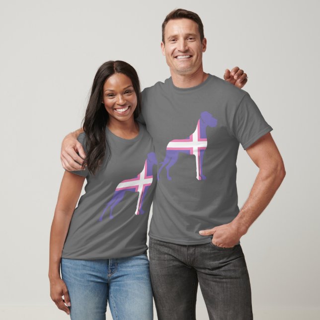 Lila Great Dane T-Shirt (Unisex)