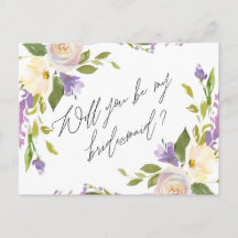 Lila Greenery-Blommigten Frieri min Bridesmaid