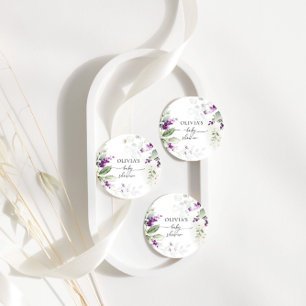 Lila Greenery Lavendel Förmånsetiketter Gåvor Etiketter
