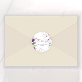 Lila Greenery Lavender Tack Sticker Runt Klistermärke