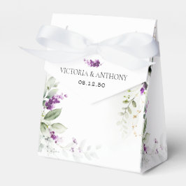 Lila Greenery Lavender Wedding Favor Box Presentaskar