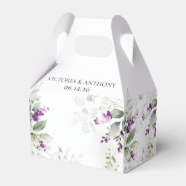Lila Greenery Lavender Wedding Favor Box Presentaskar