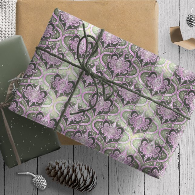 Lila Greenjul Mönster#30 ID1009 Presentpapper (Skapare uppladdad)