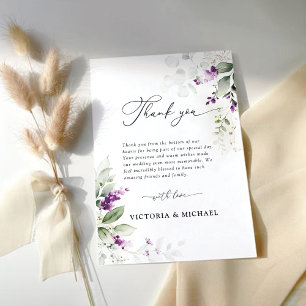 Lila Grey Lavender - ett enkelt tackkort Tack Kort