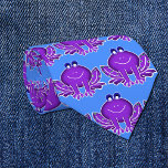 lila grodlår slips<br><div class="desc">En glad lila groda i en vismisk design. Cute humor och roligt bära.Denna leende groda kan vara en metafor för sin egen innermed och med charm. Det handlar också om naturskydd och skydd av vilda djur och växter. En utmärkt slips för vem som helst som tittar att hylla en kund...</div>