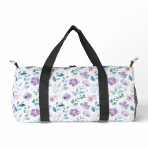 Lila Grön Akvarell Vildblomma