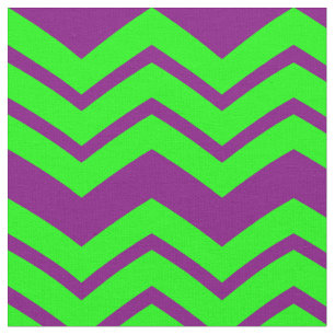 Lila Grön Chevron Sicksack Design Tyg