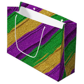 LILA GRÖN GULD GLITTER UTSEENDE MARDI GRAS
