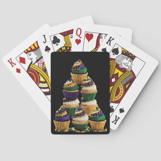 LILA GRÖN GULD MARDI GRAS GÖTSAKER CASINOKORT (Baksidan)