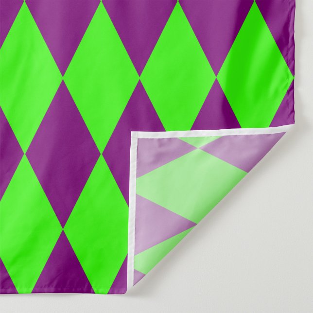 Lila Grön Harlekin Rutig Design  Tyg (Skapare uppladdad)