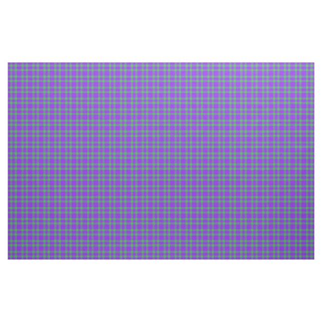 Lila Grön Karomönster Tyg (Fat Quarter)