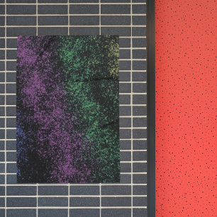 Lila-grön kosmisk gradient, mörka skuggor. poster