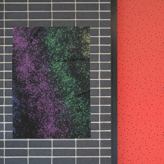 Lila-grön kosmisk gradient, mörka skuggor. poster