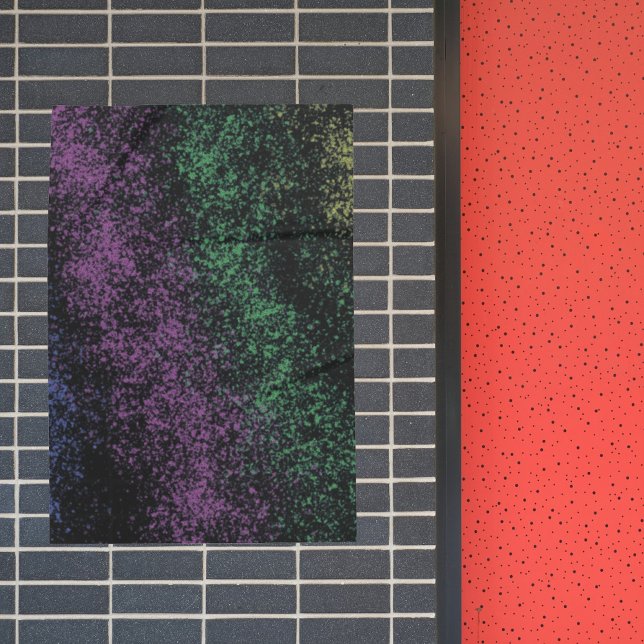 Lila-grön kosmisk gradient, mörka skuggor. poster (Skapare uppladdad)