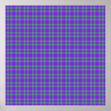 Lila Grön Plaid Mönster