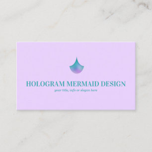 Lila Grön Teal Själv Hologram Visitkort