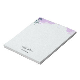 Lila gröna akvarellblad anteckningsblock