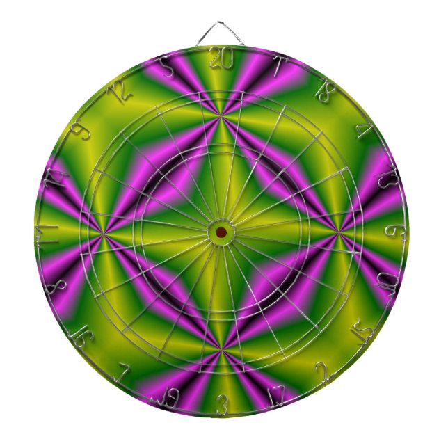 lila grönt Abstrakt Rainbow Art Darttavla (Framsidan)