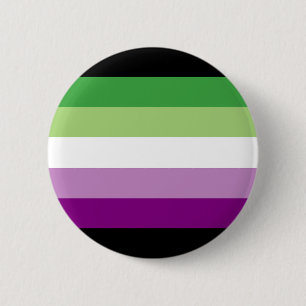 Lila Grönt Ace Aro Asexutic Aromantic Acearo Knapp