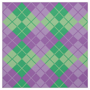 Lila-Grönt Argyle Tyg