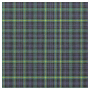 Lila Grönt Black Tartan Play Mönster Tyg