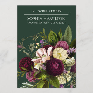 Lila Grönt Blommigt -  - allmänt minnesprogram Program