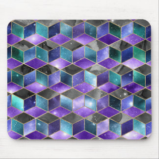 LILA GRÖNT BLUE GEOMETRIC MÖNSTER MUSMATTA