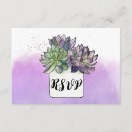 Lila Grönt Cactus Succulous OSA Kort