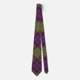 Lila Grönt Elegant Tartan Play Neck Tie Manar Slips