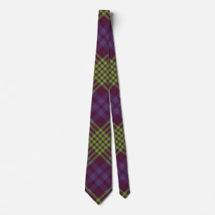 Lila Grönt Elegant Tartan Play Neck Tie Manar Slips
