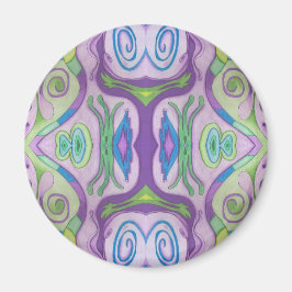 Lila Grönt Fantasy Magnet